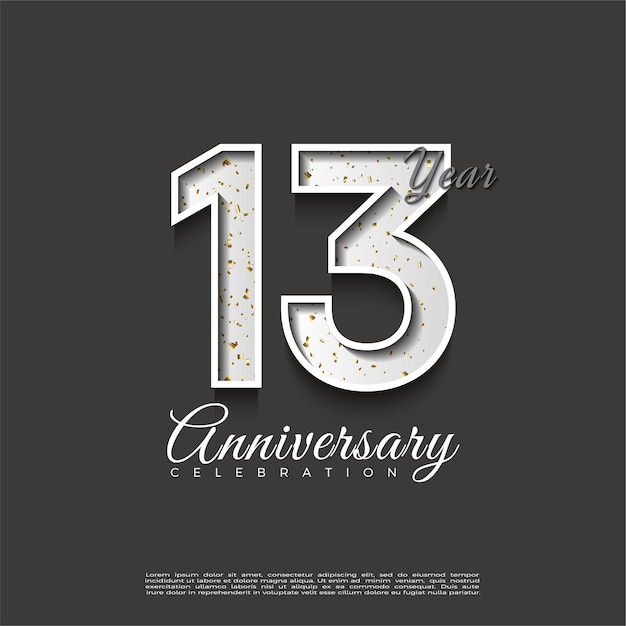 13th anniversary in black and white concept.