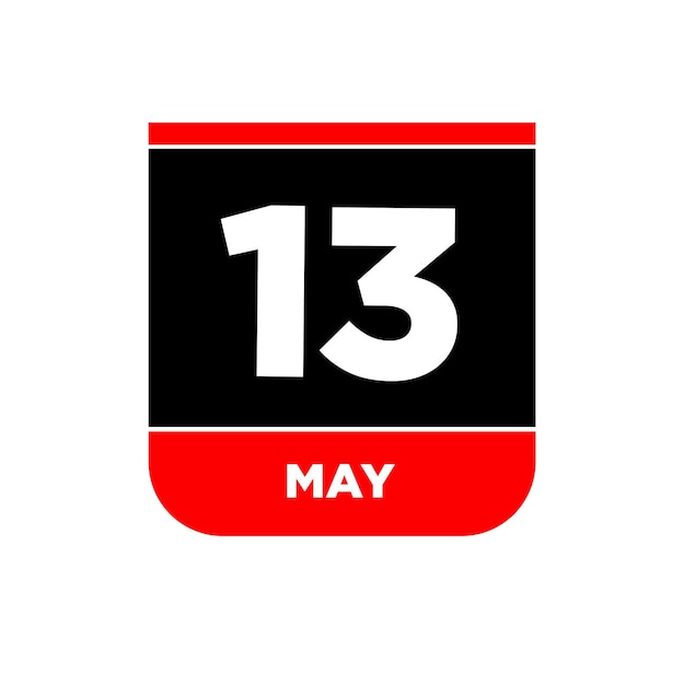 13th May calendar Vector page 13 May day icon