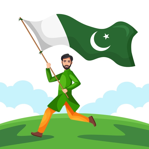 14 August Happy independence day of Pakistan Creative vector illustration poster banner design