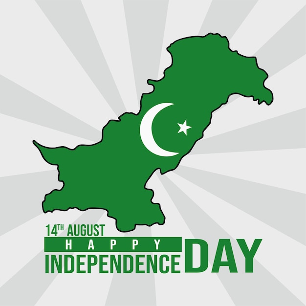 Vector 14 august pakistan  independence day