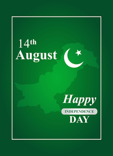 Vector 14 august pakistan independence day