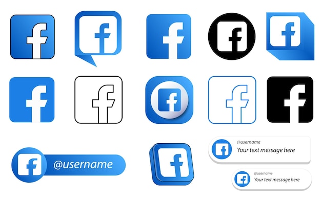 14 facebook fb social media icon pack