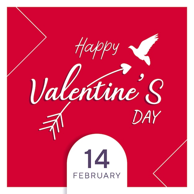 14 februari Viering Valentijnsdag Viering speciale verkoop conceptontwerp. Uitgerust met app