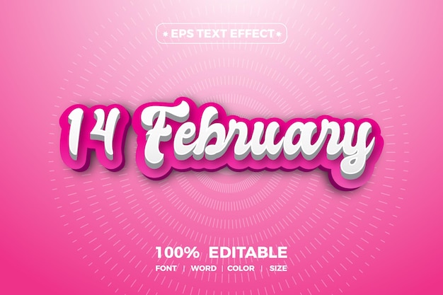 14 February Text Effect