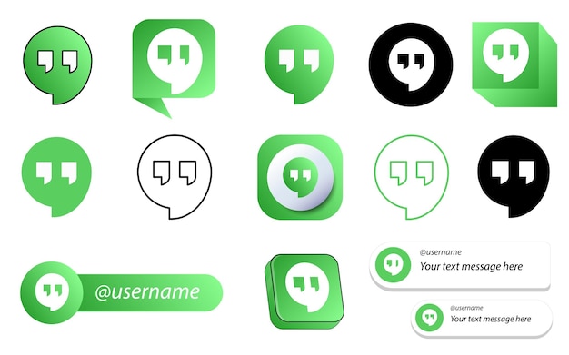 14 google hangouts social media icon pack