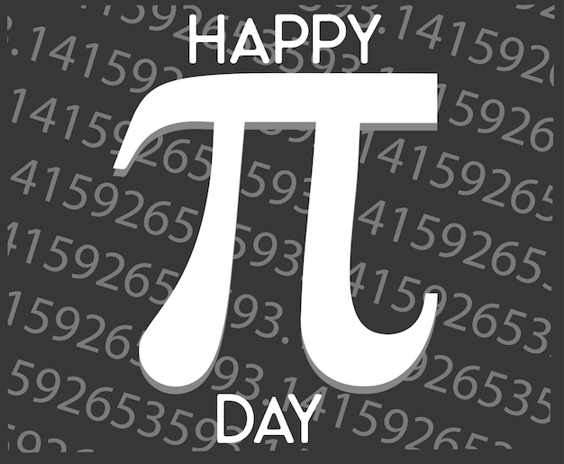 Vector 14 march happy pi day! celebrate pi day. mathematical constant. 14 march