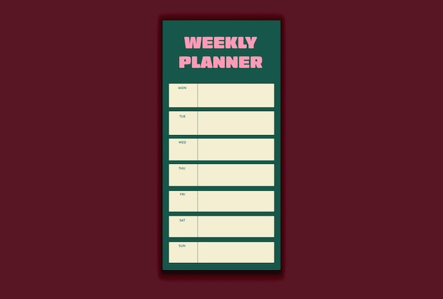 14 planer mockup