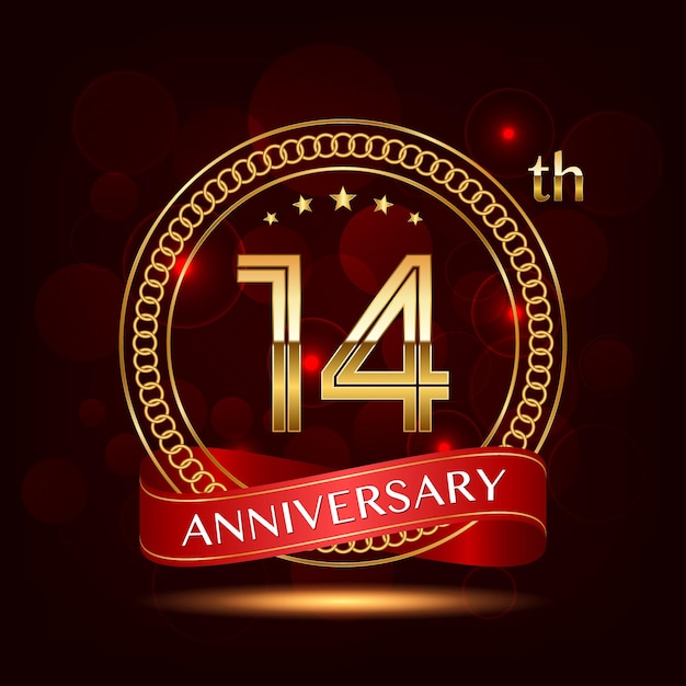 14th Anniversary logo design