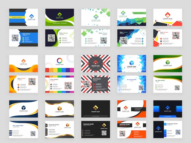 15 abstract design pattern set of horizontal business card