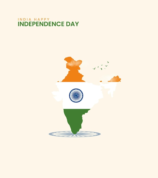 15 August Happy Independence Day of India India Independence day creative design for banner