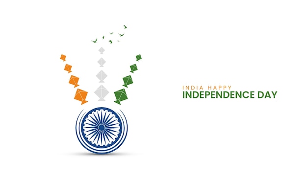 8月15日 - インドの独立記念日 - インド独立記念日バナーのクリエイティブなデザイン