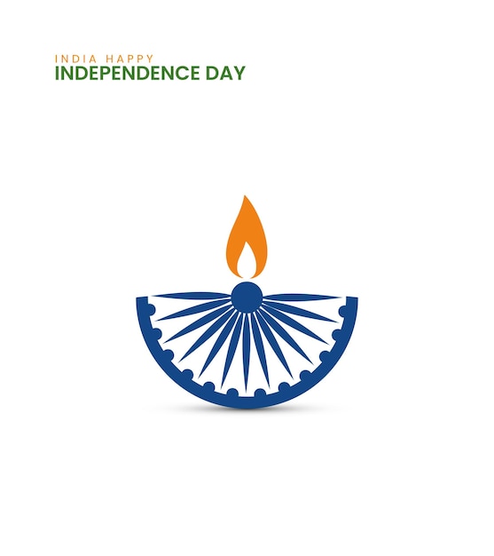 8月15日 - インドの独立記念日 - インド独立記念日バナーのクリエイティブなデザイン