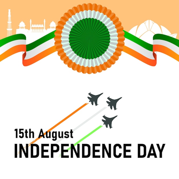 Premium Vector | 15 august independence day wishing post