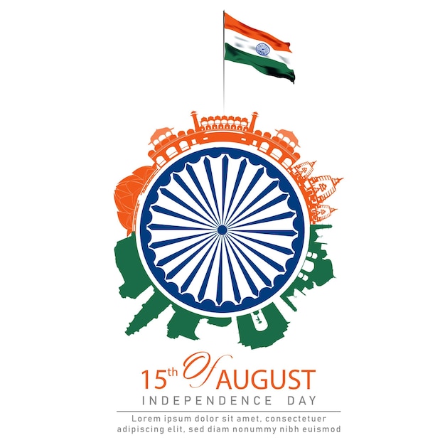 Vector 15 august vector illustration of 15 august independence day