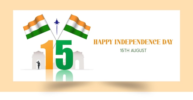 15 augustus India Onafhankelijkheidsdag banner Social Media Storyvector illustratie van 15 augustus