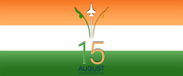 15 augustus onafhankelijkheidsdag. Illustratie van het beroemde Indiase monumentencityscape.