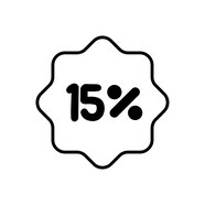 Premium Vector 15 Percent Icon