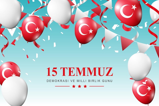 벡터 15 temmuz demokrasi ve milli birlik gunu 배경