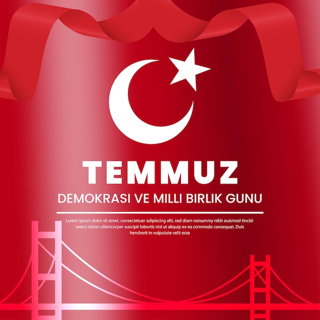 15 temmuz post ontwerp vectorbestand