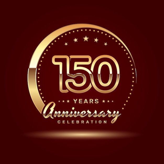 Free Vector  150 years anniversary badge