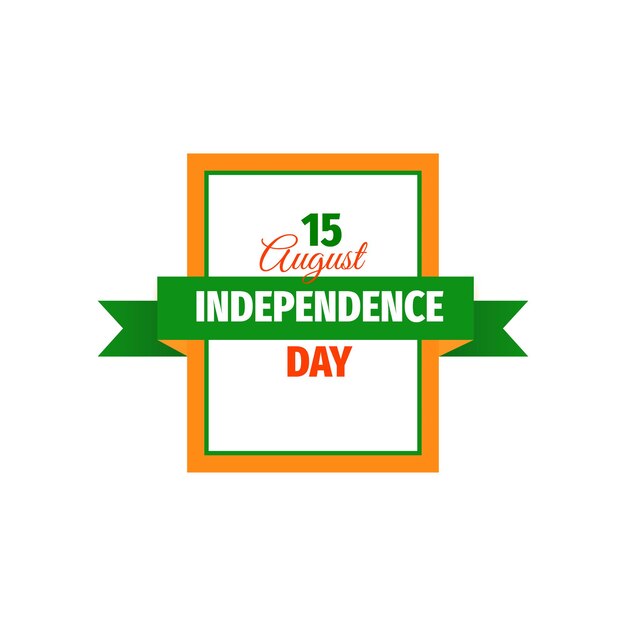 15th august happy independence day advertisement flat label design 2023 vector file