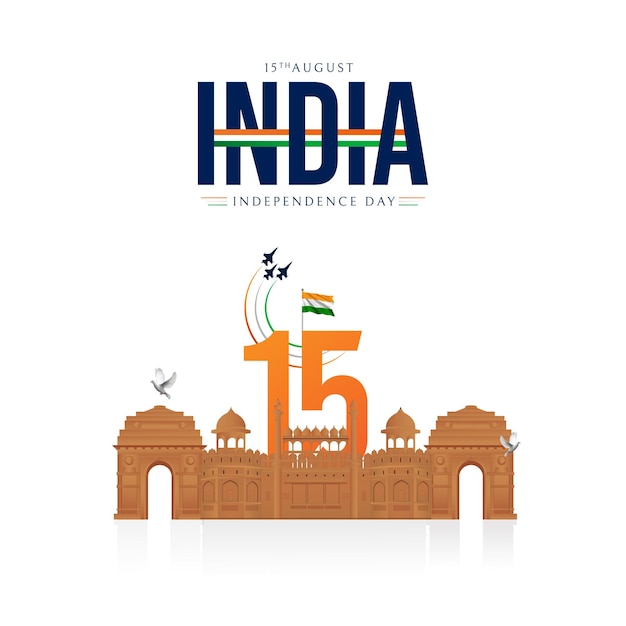 15 august independence day vector