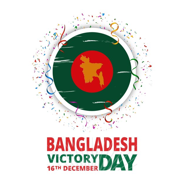 16 december banner van de overwinningsdag van bangladesh