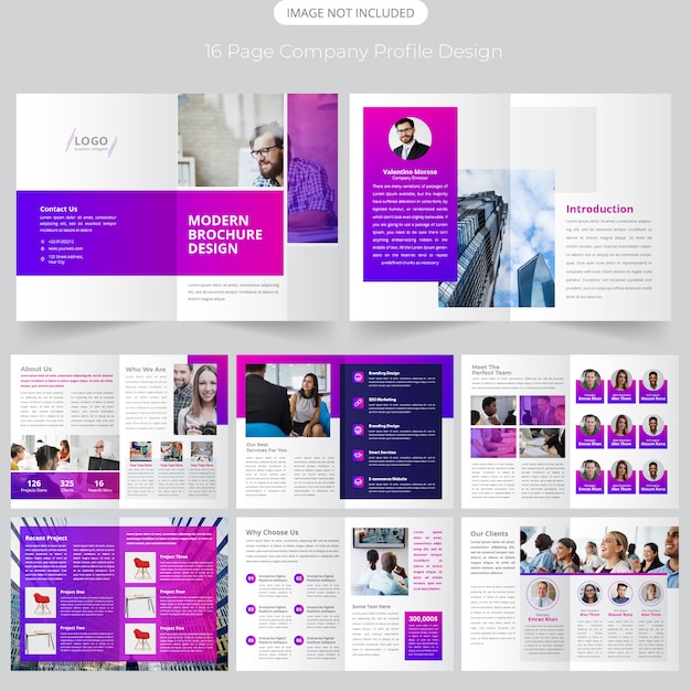 16 page company profile design