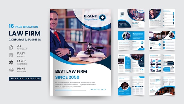 Brochure aziendale di 16 pagine di studio legale aziendale
