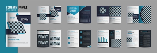 16 pages company brochure template design