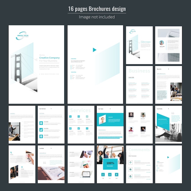 16 pages zakelijke brochure template