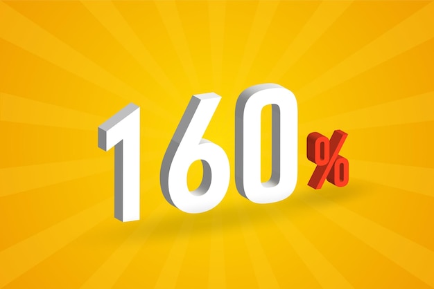 160 discount 3D text for sells and promotion