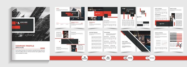 16page minimal brochure design