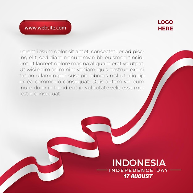 17 agustus Indonesia's independence day template