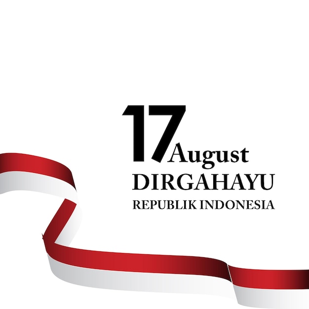 8月17日。インドネシアハッピー独立記念日自由の精神のシンボル。バナー、および背景のベクトル図に使用します。
