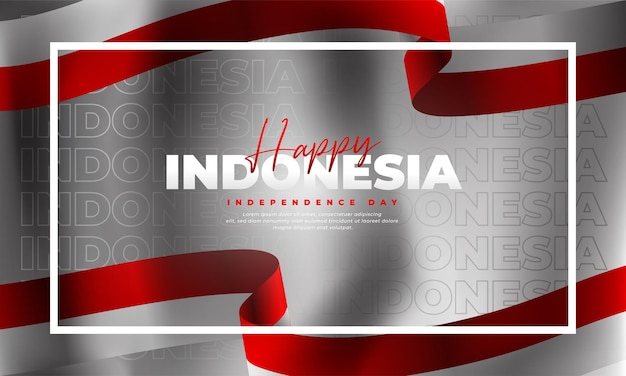 17 August, Indonesian independence day design, suitable for posters, banners, social media posts