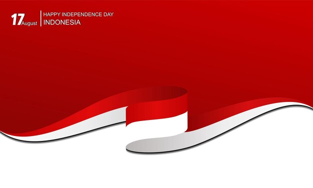 17 augustus Happy Independence Day Republiek Indonesië Achtergrondontwerp