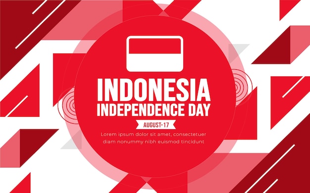 17 augustus Indonesië Onafhankelijkheidsdag achtergrond sjabloon Vakantie concept achtergrond banner