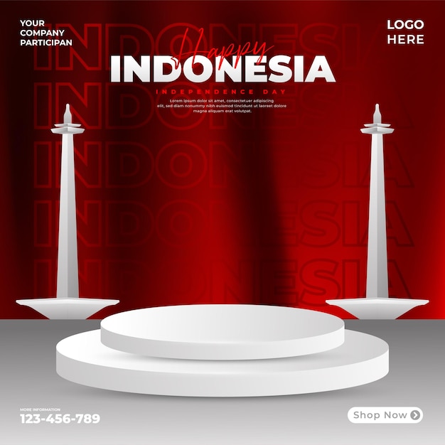 17 augustus indonesische onafhankelijkheidsdag ontwerp geschikt voor posters banners social media posts