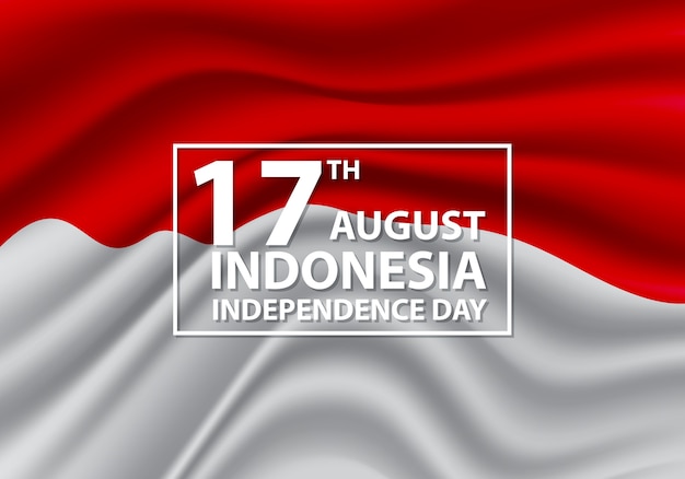 17 augustus onafhankelijkheidsdag indonesië vlag zwaaien.