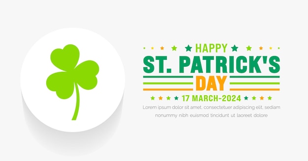 17 March is Happy St Patricks day background with green leaves background template St Patrick day