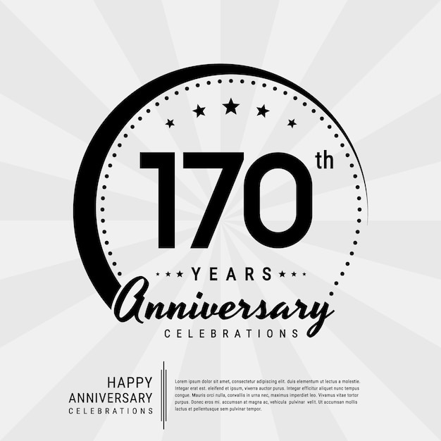 170e jaar verjaardag ontwerp sjabloon sjabloon vectorillustratie