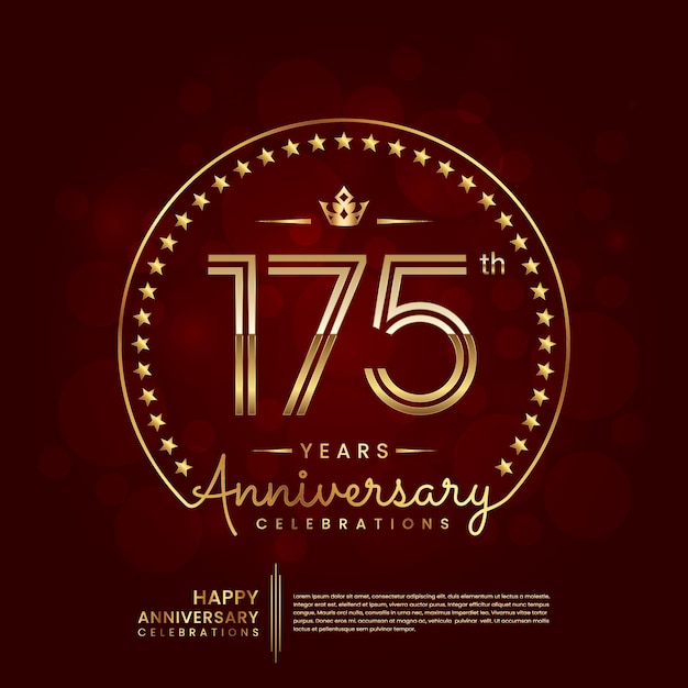 175 year anniversary logo in golden color