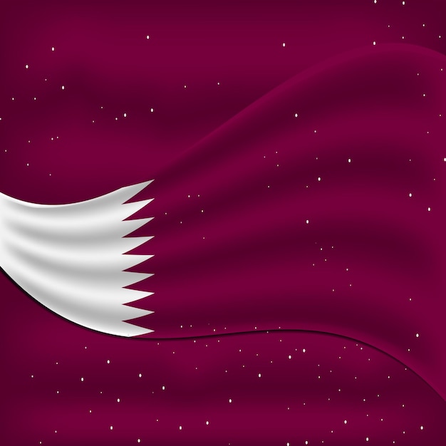 Vettore 18 dicembre design della bandiera del giorno dell'indipendenza del qatar