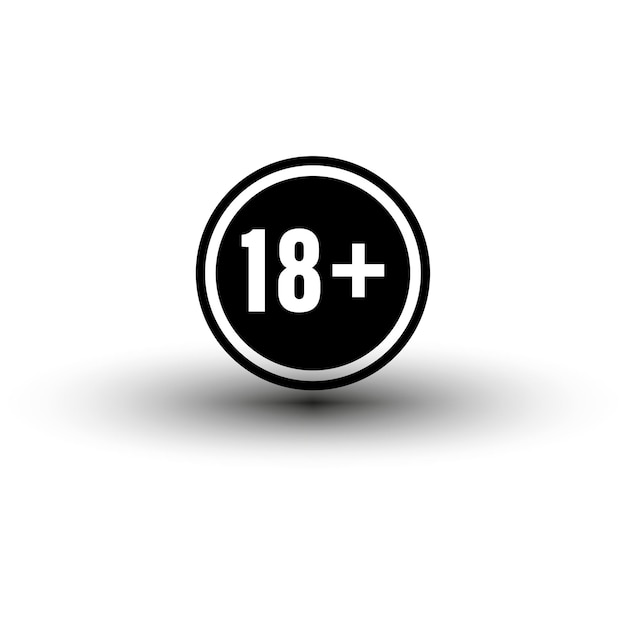 Under 18 years sign icon Vector illustration EPS 10 Stock image