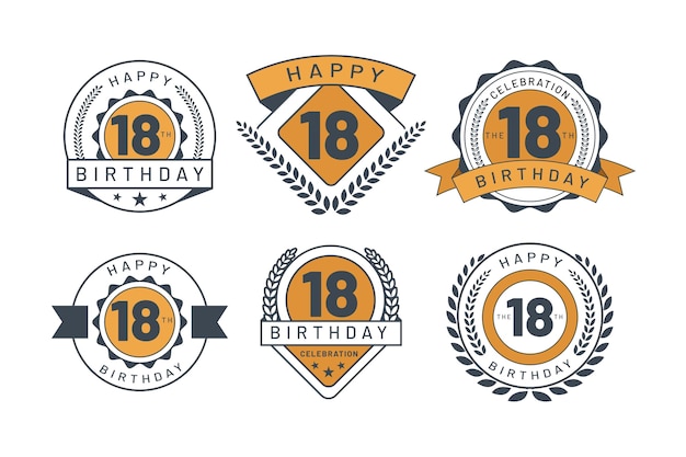 18e verjaardag badges