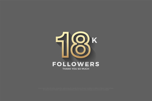 18k volgers met 3D-gouden figuuromtrek
