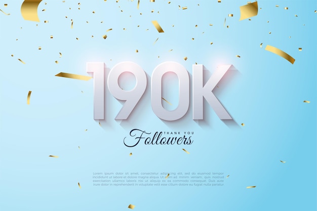 190.000 volgers met een licht vervaagde figuurillustratie