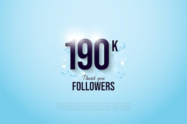 190k followers with numbers shining bright