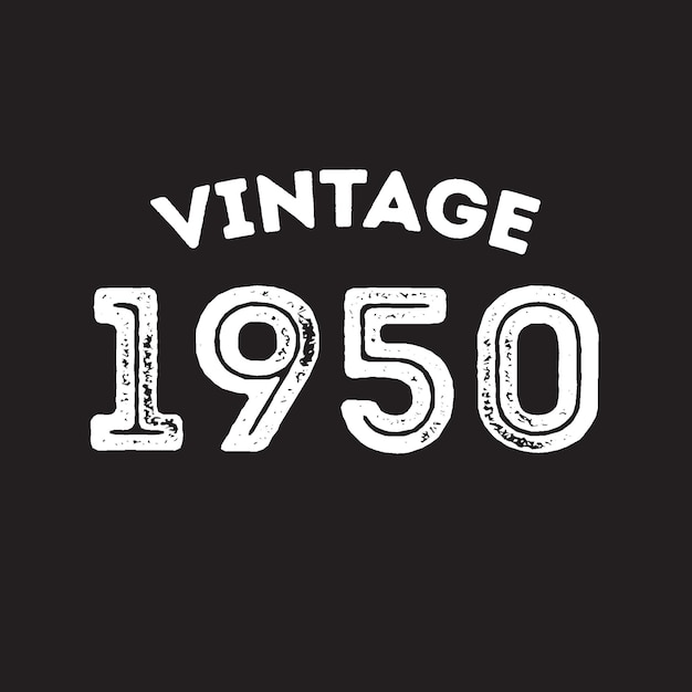 Вектор дизайна винтажной ретро-футболки 1950 года